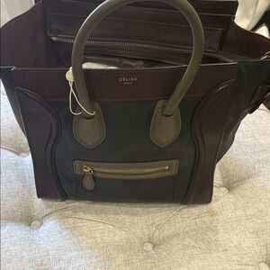 Celine Black and Brown Tote Bag
